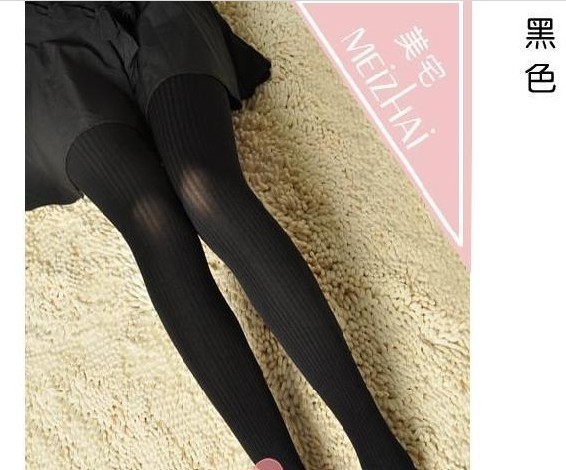 2013 Hot sale vertical stripe multicolour velvet pantyhose socks thick socks free shipping