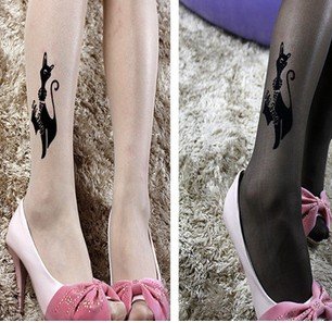 2013 Japanese fashion trend ankle cat/stars/chains flocking velvet tights pantyhose,wholesale stockings,free shipping,lot012