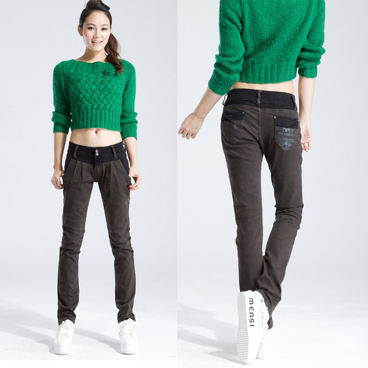 2013 jeans female straight loose jeans female straight denim harem pants female