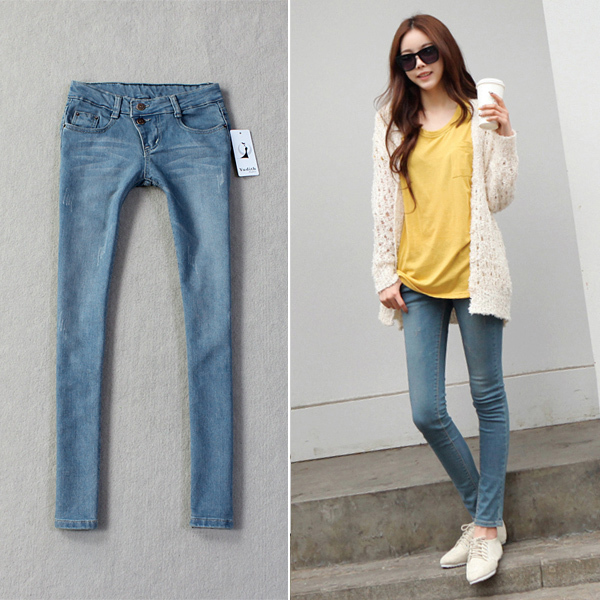 2013 jeans female trousers elastic boot cut pencil jeans slim skinny pants