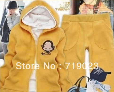 2013 Korea Women's Hoodies, Leisure suit (coat plus pants), 8 color Item was thin Slim sportswear Free Shipping