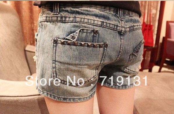 2013 Lady denim shorts,women's jeans shorts,hot sale ladies' denim short pants sizes S M L,free shipping