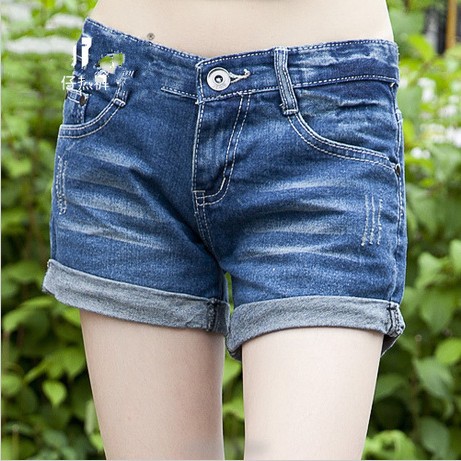 2013 Lady Denim Straight Loose Fit Shorts, Turn Up Jeans Shorts,Womens' Short Pants S-XXL Free Shipping