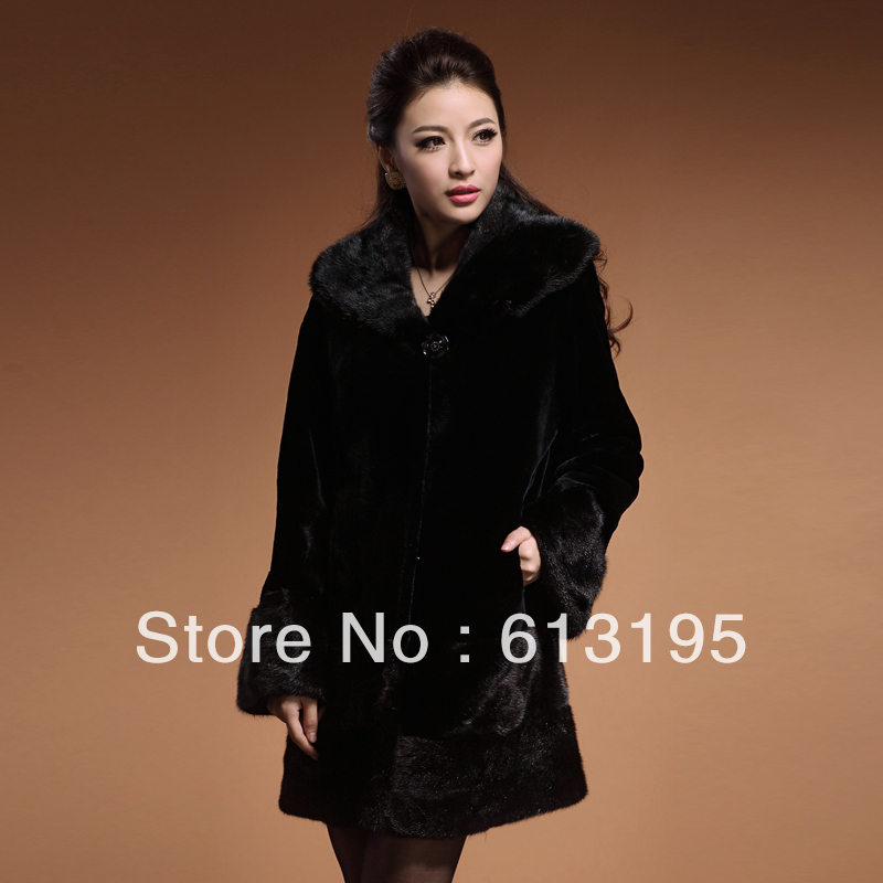 2013 long design marten velvet fur coat mink fur overcoat /ydx177