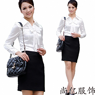 2013 long-sleeve shirt professional set women's fashion ol women's formal suit work wear skirt