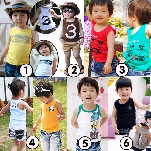 2013 male summer girls summer clothing child T-shirt short-sleeve baby vest 03