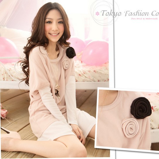 2013 maternity clothing autumn new arrival maternity dress fashionable casual twinset maternity one-piece dress