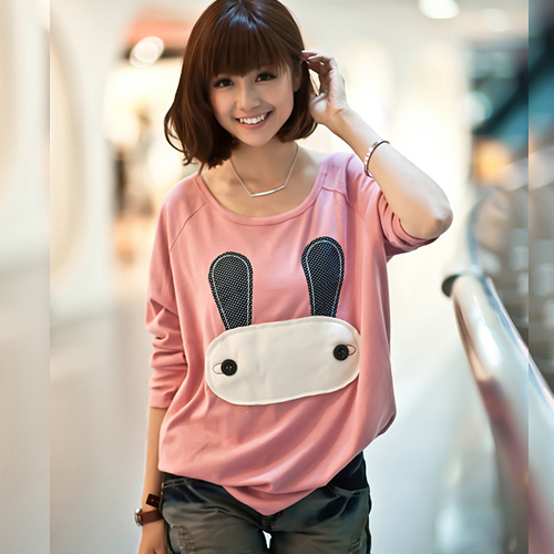 2013 Maternity clothing autumn top fashion maternity t-shirt rabbit basic shirt long-sleeve loose top