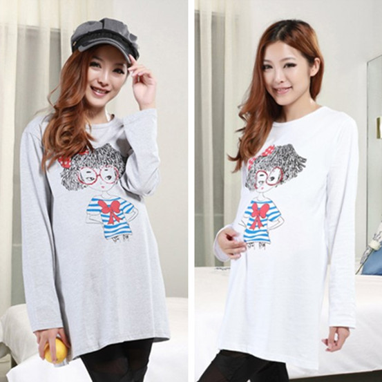 2013 maternity clothing spring and autumn o-neck long-sleeve maternity clothes maternity top maternity t-shirt basic all-match