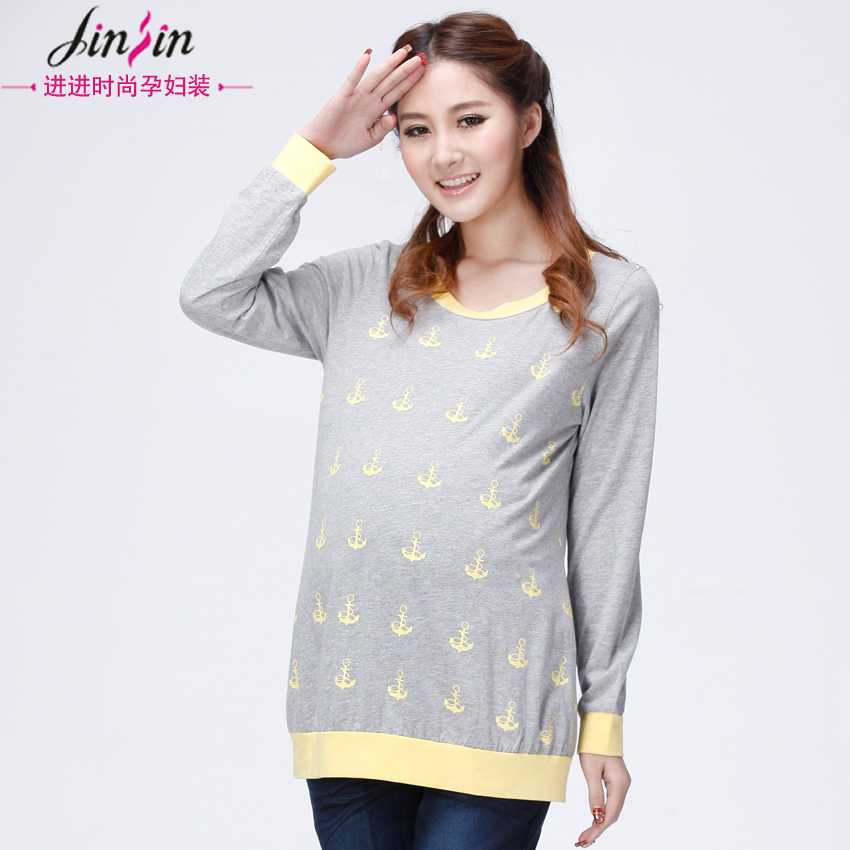 2013 maternity clothing spring long-sleeve fashion maternity top