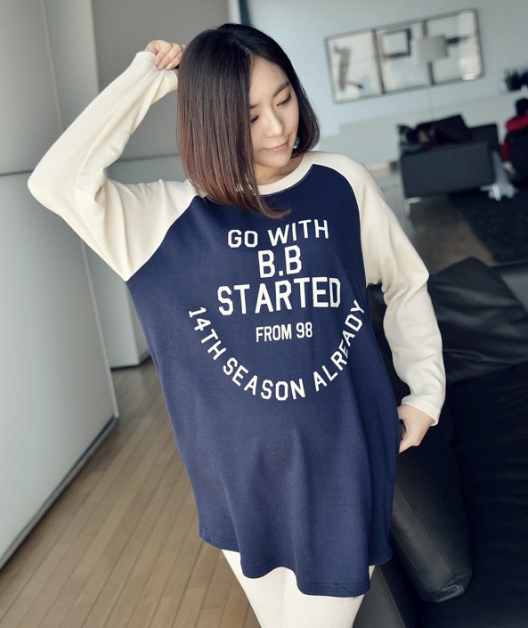 2013 maternity clothing spring small letter maru medium-long maternity T-shirt short-sleeve top