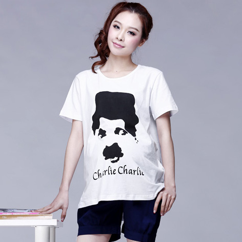 2013 maternity t-shirt summer plus size clown basic shirt maternity clothing s128 loose short-sleeve T-shirt