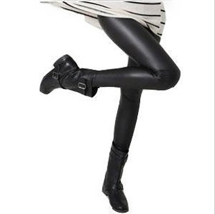 2013 matte glossy faux leather legging trousers female