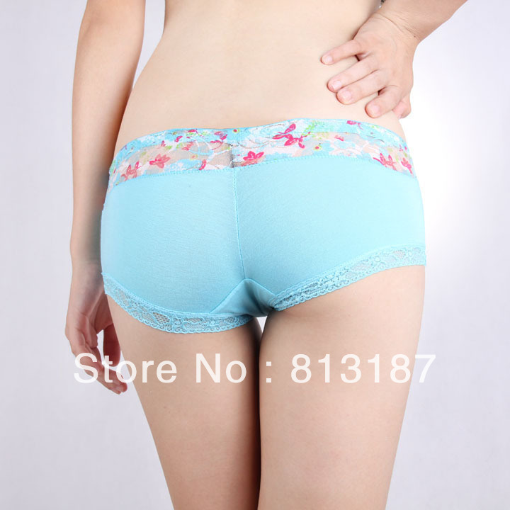 2013 Modal hot sale sexy panties temptation lace print sexy briefs 035 Free shipping