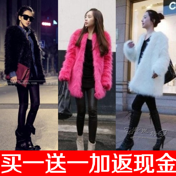 2013 new 2012 fur coat outerwear multicolour fox fur women's short overcoat short medium-long