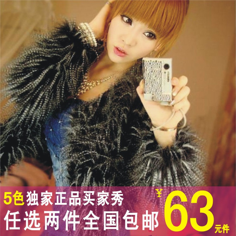 2013 new 2013 autumn and winter fox fur wool outerwear fur short design rabbit fur luxury overcoat female