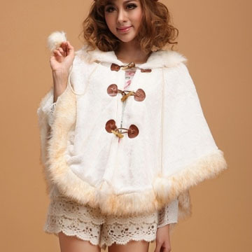 2013 new arrival autumn and winter women cloak short jacket cloak cape white cloak outerwear