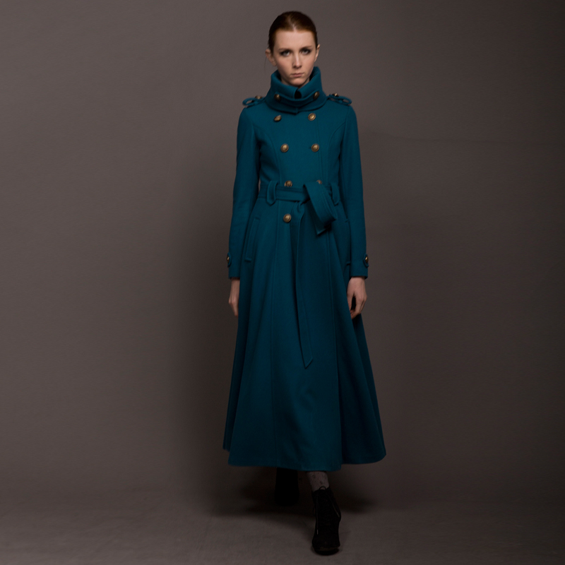 2013 new arrival autumn outerwear fashion woolen overcoat women's slim trench fya-103