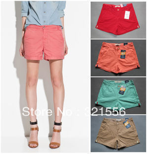 2013 New Arrival European And AmericanBeach Candy-Colored Fashion Shorts Hot Pants Color Cotton Shorts Reasonable Price