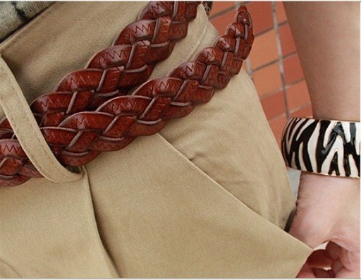 2013 new arrival FASHION Korean version of the hand-woven women thin belt leather belt,12pcs/lot