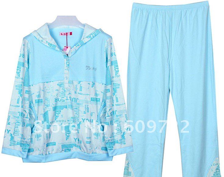 2013 New Arrival Fashion Pajamas Robe Underwear Ladies Sleepwear with Flower  Women Pajamas Leisure Wear KN1004-4