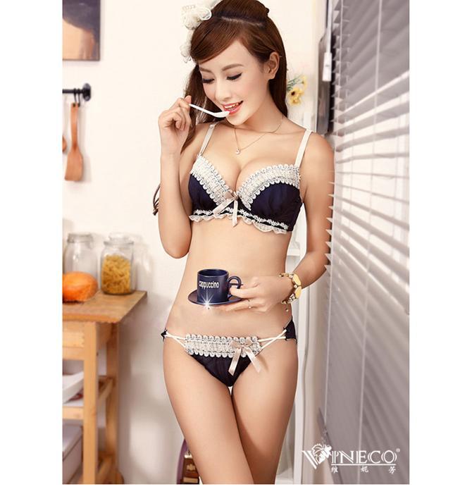 2013 New Arrival Fashion Women Deep V Lace Push Up Sexy Bra Set,Famous Bras,Sexy Underwear,Cup A-D,Free shipping!