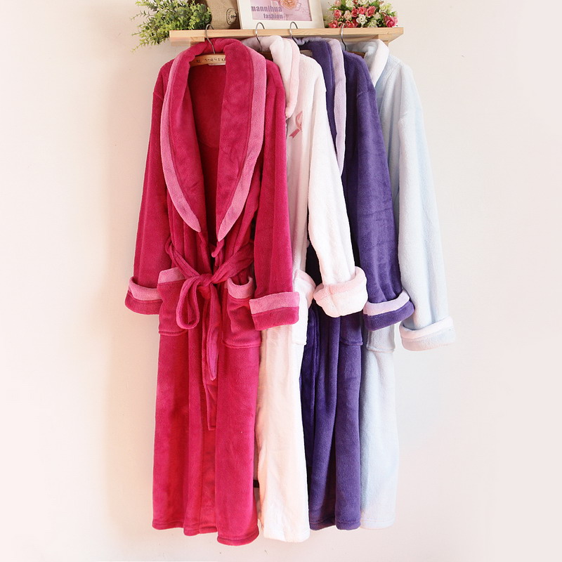 2013 new arrival female high quality coral fleece robe bathrobes lounge plus size 24-f66