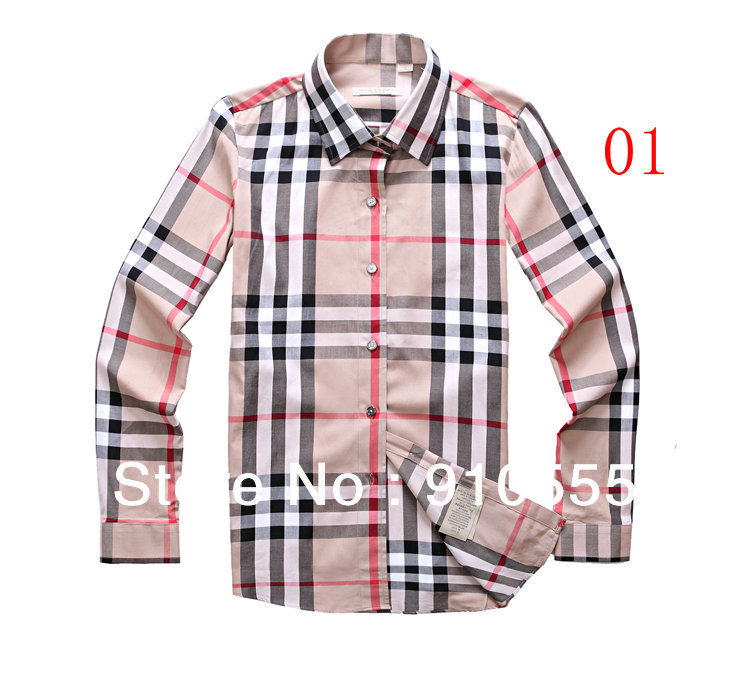 2013 New arrival hot sale  Blouse for women fashion plaid shirt,woman long sleeve blouse Free Shipping