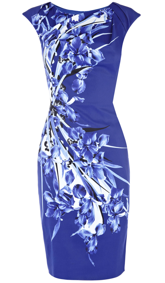 2013 New Arrival KM Fashion Printing Orchid Back Triangular Waist KM Women Dresses  GH0503