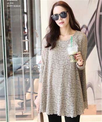 2013 New Arrival Spring maternity top fashion long-sleeve lace one-piece dress top sexy dress free shipping