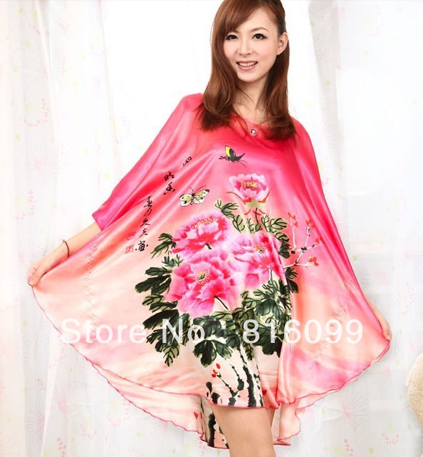 2013 new arrival spring/summer new design satin night dress/ lovely princess palace Wind sexy nightgown 3pcs/lot