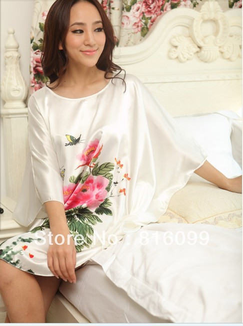 2013 new arrival spring/summer new design satin night dress/ lovely princess palace Wind sexy nightgown 3pcs/lot