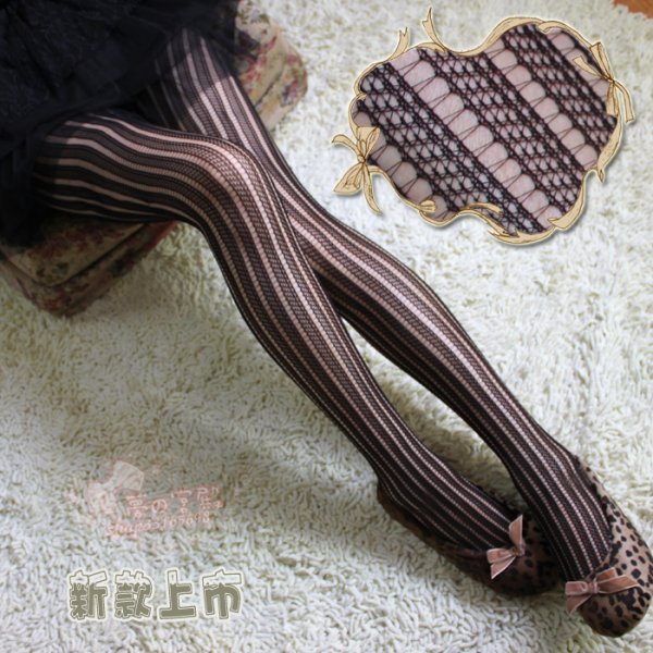 2013 New Arrival,Striped Pattern Jacquard Fishnet Pantyhose Hot Sexy Leggings, Free shipping