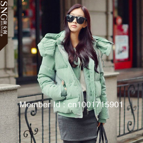 2013 new arrival womens down coat mint green waistcoat  dress   real pictures