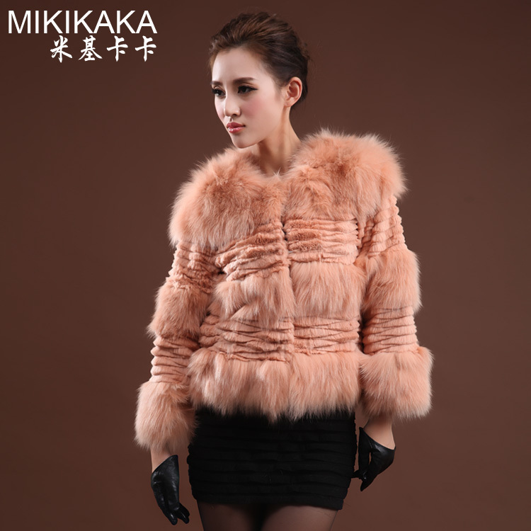 2013 new autumn and winter coat fox fur otter hare fur fashion noble temperament and warm coat special clearing Free shipping