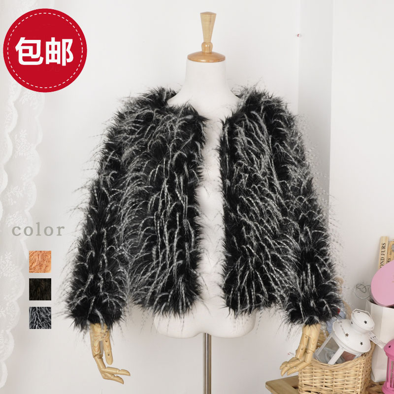 2013 new autumn and winter fox fur wool outerwear fur short design w8065