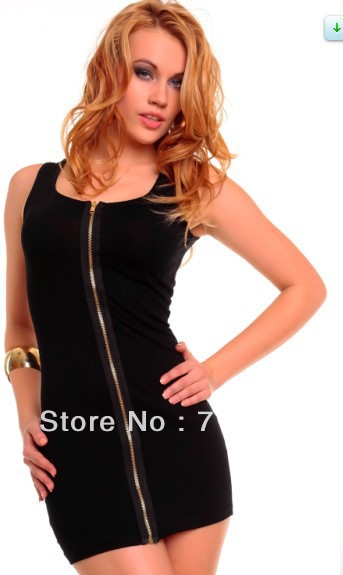 2013 NEW batch 5 colors Pretty women mini dress with chain Fashion clubbing wear Sexy simple costume free shipping X4111