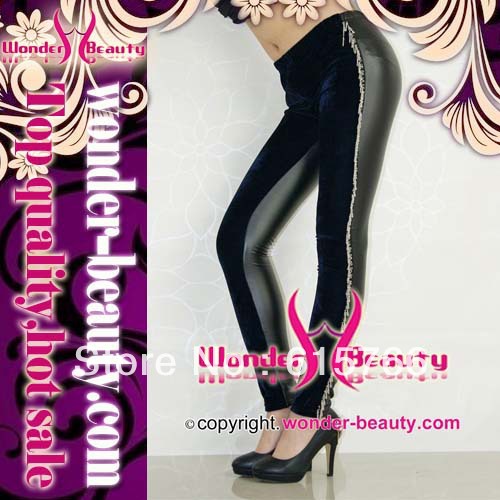 2013 New black leather leggings for lady free shipping