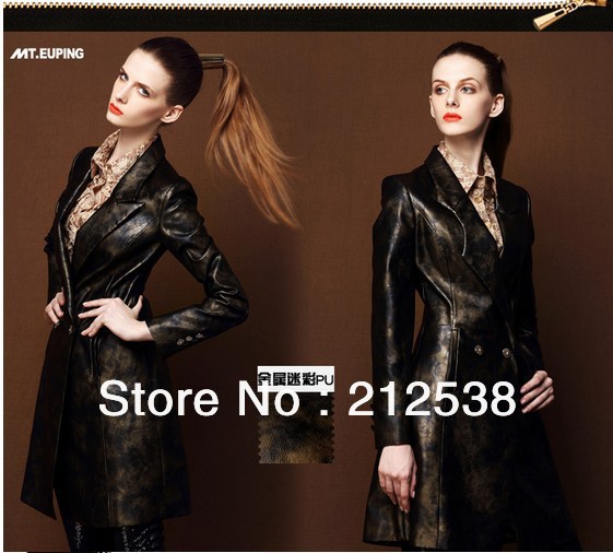 2013 New Brand Mt.EUPING Women's Fashion Cool Warm Slim Fur Coat  lady overcoat Parka Coats Metal Color,Free shipping