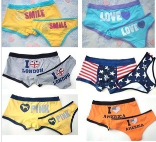 2013 NEW BRAND VS  women and men cotton panties  8pcs(4pcs women,4pcs men) 1lot high quality  free shipping