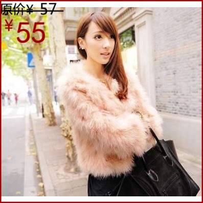 2013 new coat ladies noble ostrich wool fur coat female