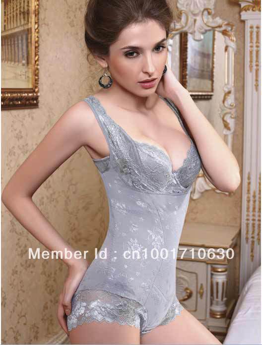 2013 new coming Sexy Lingerie Lady Slimming Body Shaper Underwear Coverall Corset Bustier Black Skin color Gray WH1413