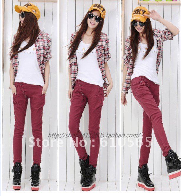 2013 new cotton Fashion jeans for women harem pants skinny jeans female 100% actual picture free shipping