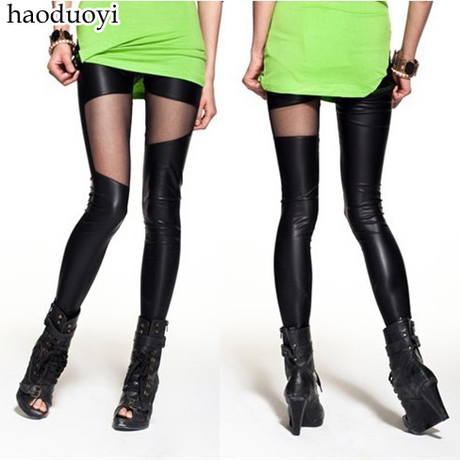 2013 new designer slim leggings womens fashion casual PU leather pants capris leggings for women