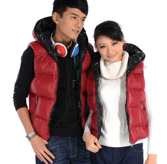 2013 new fashion handsome winter down jacket/casual polo high street velvet vest splicing sophisticated coat for men/for women