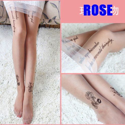 2013 new fashion ladies Sexy Sheer Transparent Tattoo Pantyhose leggings free shipping