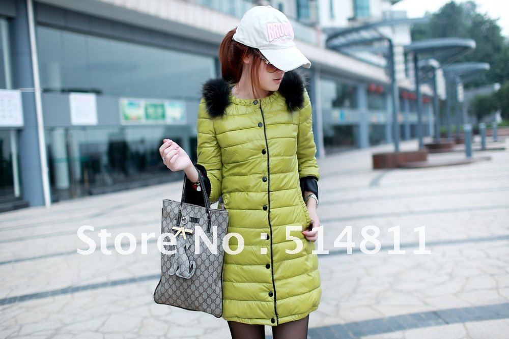 2013 new fashion   long Womens down coat  free shoping