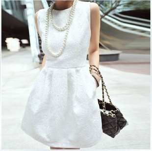 2013 new fashion spring summer sleeveless floral stylish pink career business dresses women