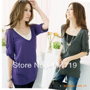 2013 New Fashion Women Clothing Korean Style sweater V-neck Knitwear outerwear basic shirt all-match Free Shipping