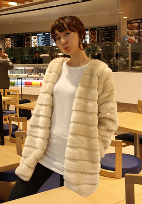 2013 new faux outerwear fur coat medium-long outerwear fur overcoat 1274